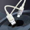 Кабель HOCO Lightning Spirit transparent charging data cable U129 |2.4A, 1.2M| black