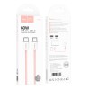 Кабель HOCO Source 60W charging data cable Type-C to Type-C X104 |1M| pink