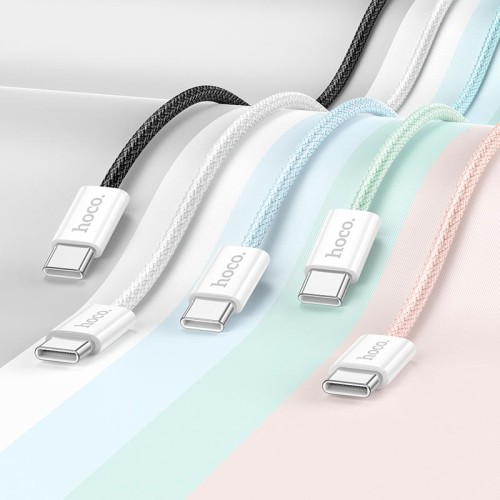 Кабель HOCO Source 60W charging data cable Type-C to Type-C X104 |2M| green