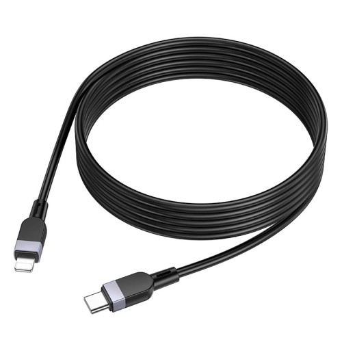 Кабель HOCO Type-C to Lightning Energy silicone charging data cable X109 |2m, 27W| black