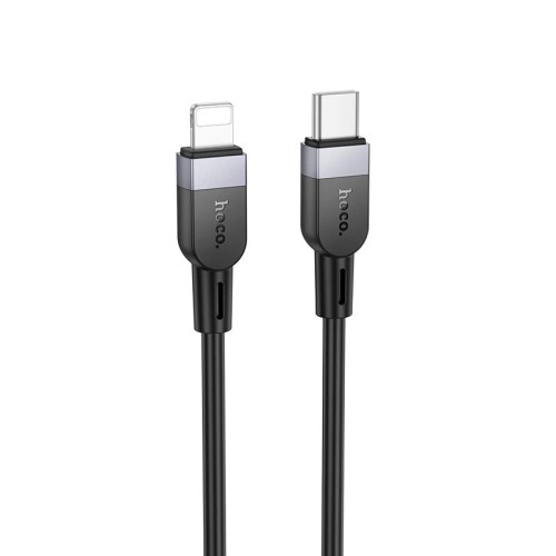 Кабель HOCO Type-C to Lightning Energy silicone charging data cable X109 |2m, 27W| black