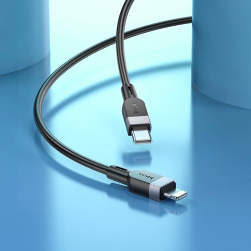 Кабель HOCO Type-C to Lightning Energy silicone charging data cable X109 |2m, 27W| black