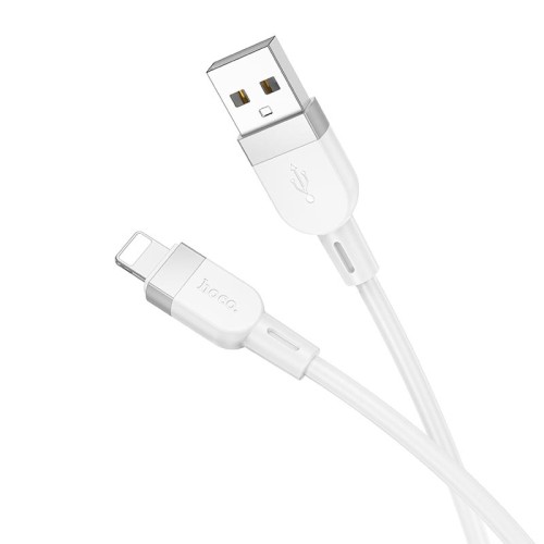 Кабель HOCO Lightning Energy silicone charging data cable X109 |1m, 2.4A| white