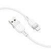 Кабель HOCO Lightning Energy silicone charging data cable X109 |1m, 2.4A| white