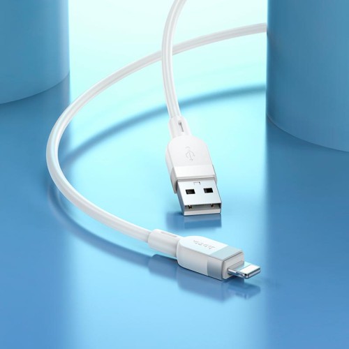 Кабель HOCO Lightning Energy silicone charging data cable X109 |1m, 2.4A| white