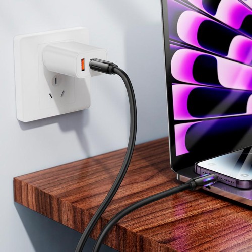 Кабель Hoco Type-C to Lightning Prize charging data cable U136 |1m, 27W| black