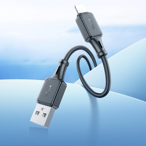 Кабель HOCO lightning Assistant silicone charging data cable X101 |1m, 2.4A| black