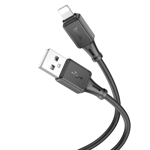 Кабель HOCO lightning Assistant silicone charging data cable X101 |1m, 2.4A| black