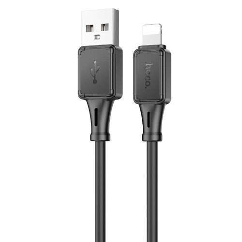 Кабель HOCO lightning Assistant silicone charging data cable X101 |1m, 2.4A| black