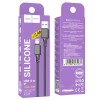 Кабель HOCO lightning Assistant silicone charging data cable X101 |1m, 2.4A| black