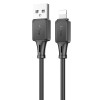 Кабель HOCO lightning Assistant silicone charging data cable X101 |1m, 2.4A| black