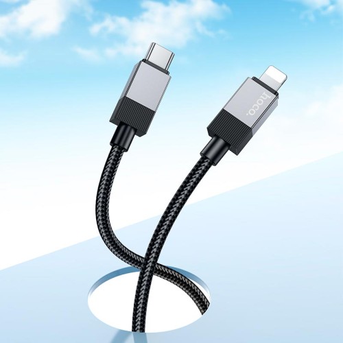 Кабель HOCO Type-C to Lightning Honorific PD charging data cable X110 |1m, 27W| black