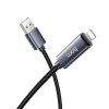Кабель HOCO Lightning Favor charging data cable with display X112 |1m, 2.4A| black