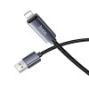 Кабель HOCO Lightning Favor charging data cable with display X112 |1m, 2.4A| black