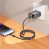 Кабель HOCO Lightning Favor charging data cable with display X112 |1m, 2.4A| black