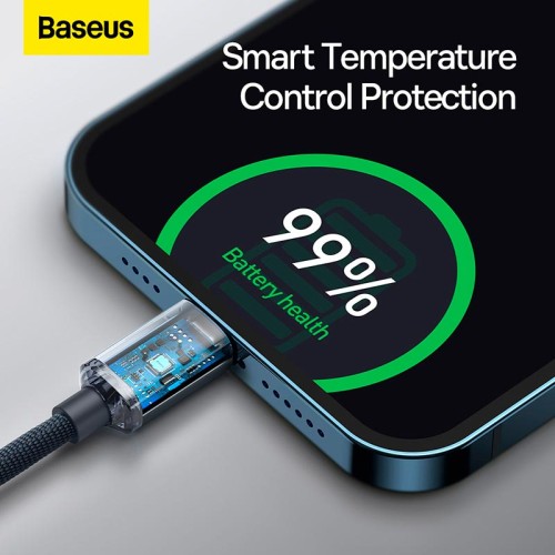 Кабель Baseus Type-C to Lightning Crystal Shine Series Fast Charging Data Cable |2m, 20W| black