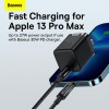 Кабель Baseus Type-C to Lightning Explorer Series Auto Power-Off Fast Charging Data Cable |1m, 20W| black