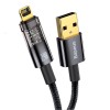 Кабель Baseus Lightning Explorer Series Auto Power-Off Fast Charging Data Cable |1m, 2.4A| black