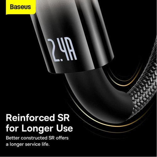 Кабель Baseus Lightning Explorer Series Auto Power-Off Fast Charging Data Cable |1m, 2.4A| black