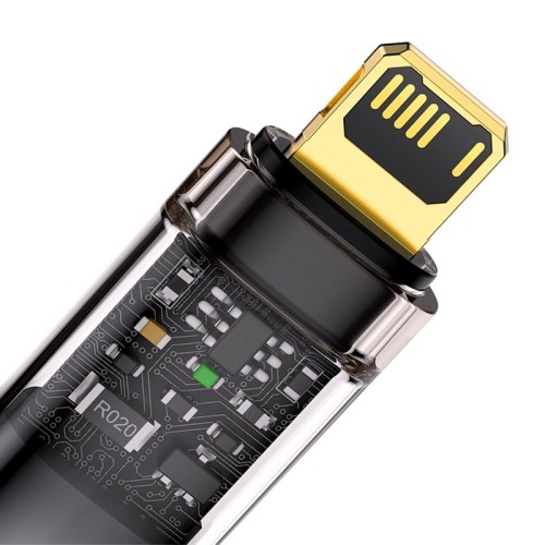 Кабель Baseus Lightning Explorer Series Auto Power-Off Fast Charging Data Cable |1m, 2.4A| black