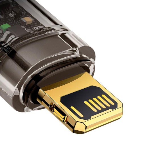 Кабель Baseus Lightning Explorer Series Auto Power-Off Fast Charging Data Cable |1m, 2.4A| black