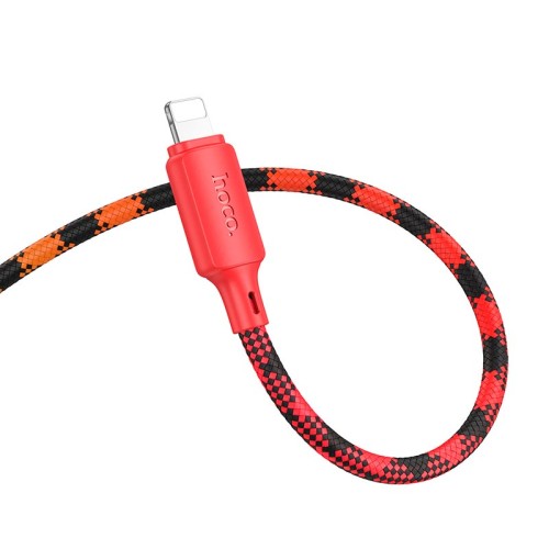 Кабель HOCO Lightning Meridian charging data cable X116 |1m, 2.4A| red
