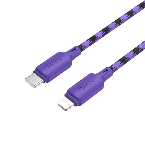 Кабель HOCO Type-C Lightning Meridian PD charging data cable X116 |1m, 27W| purple