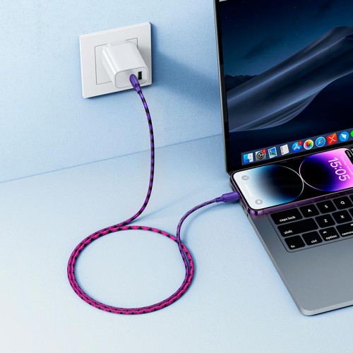 Кабель HOCO Type-C Lightning Meridian PD charging data cable X116 |1m, 27W| red