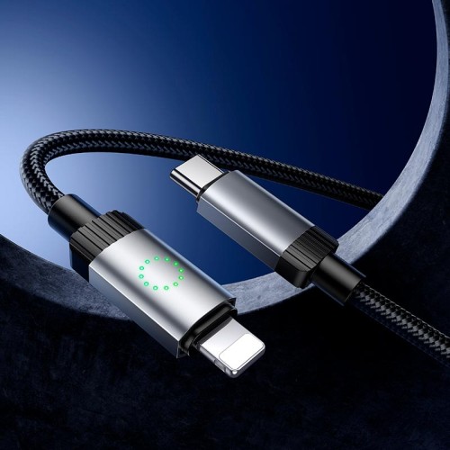 Кабель HOCO Type-C to Lightning Star PD charging data cable X117 |1m, 27W| black