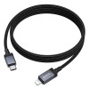 Кабель HOCO Type-C to Lightning Generous PD charging data cable with display X118 |1m, 27W| black