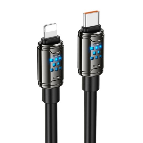 Кабель HOCO Type-C to Lightning Joy PD charging data cable U143 |1.2m, 27W| black
