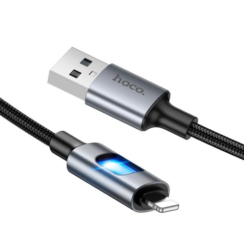 Кабель HOCO Lightning New charging data cable U144 |1.2m, 2.4A| black