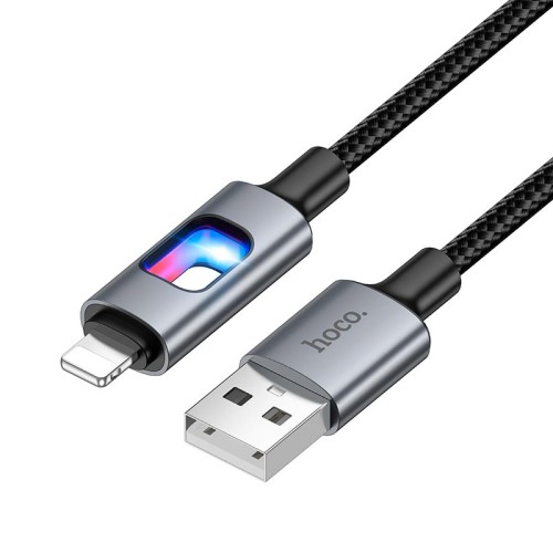 Кабель HOCO Lightning New charging data cable U144 |1.2m, 2.4A| black