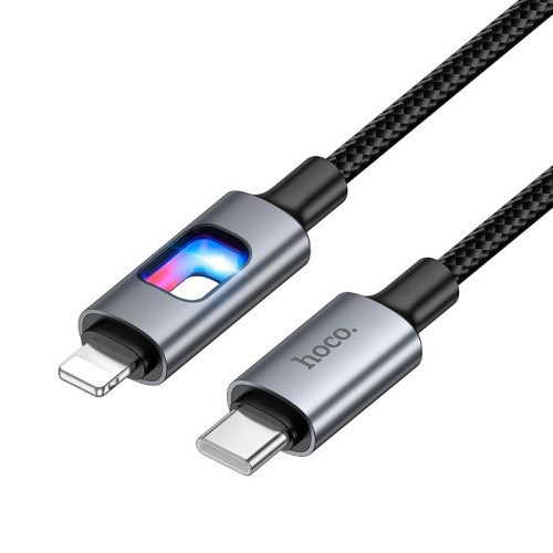 Кабель HOCO Type-C to Lightning New PD charging data cable U144 |1.2m, 27W| black