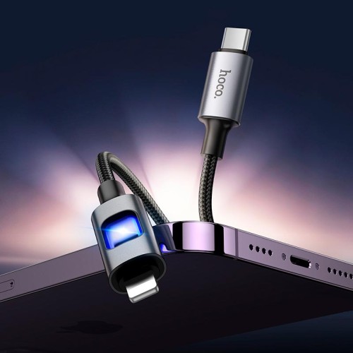 Кабель HOCO Type-C to Lightning New PD charging data cable U144 |1.2m, 27W| black
