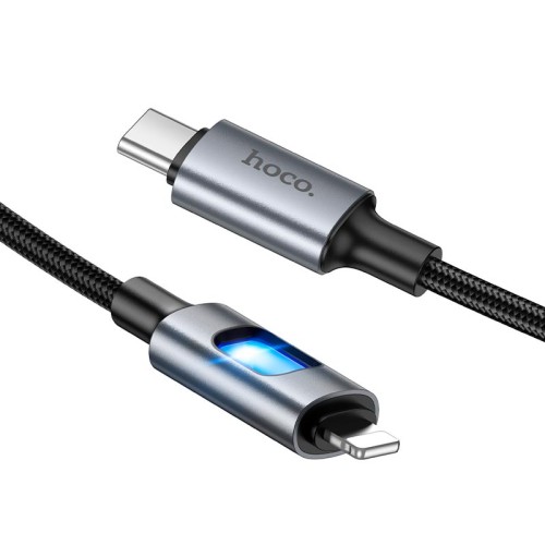 Кабель HOCO Type-C to Lightning New PD charging data cable U144 |1.2m, 27W| black