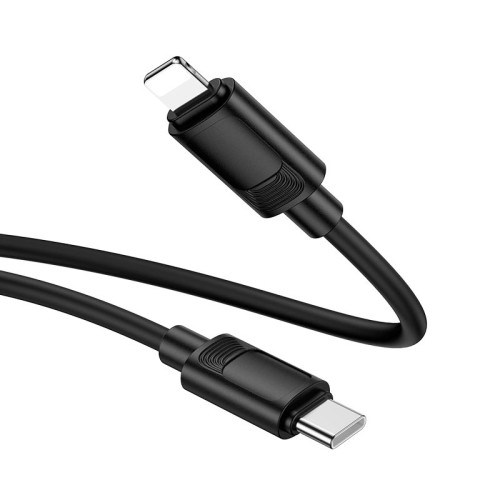Кабель HOCO C to Lightning Benefit PD silicone charging data cable X122 |1m, 27W| white