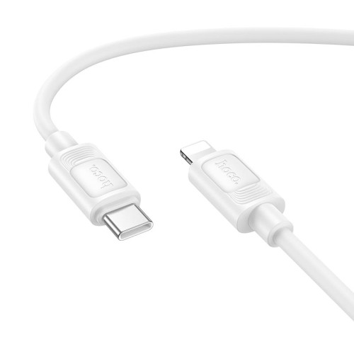 Кабель HOCO C to Lightning Benefit PD silicone charging data cable X122 |1m, 27W| white