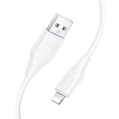 Кабель HOCO Lightning Bien silicone charging data cable X124 |1m, 2.4A| white