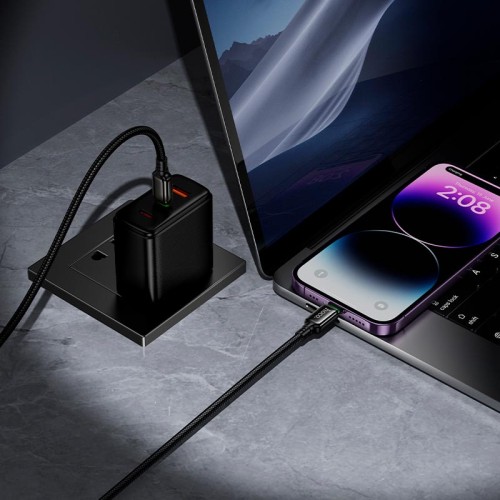 Кабель HOCO C to Lightning Exceed PD charging data cable X127 |1m, 30W| black