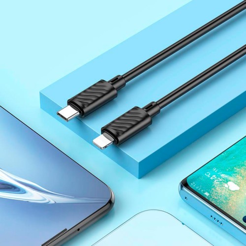 Кабель HOCO Type-C to Lightning Gratified PD charging data cable X88 |1m, 20W| white