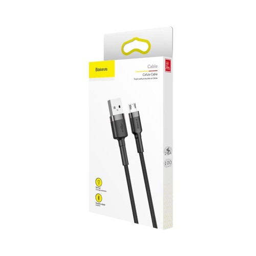 Кабель Micro USB BASEUS cafule |2.4A, 1M| (CAMKLF-B91) black