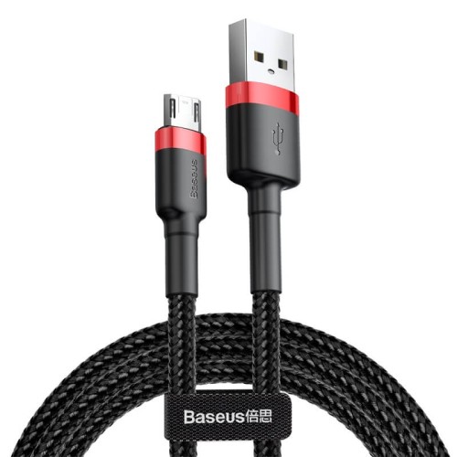 Кабель Micro USB BASEUS cafule |1.5A, 2M| (CAMKLF-CG1) black-red