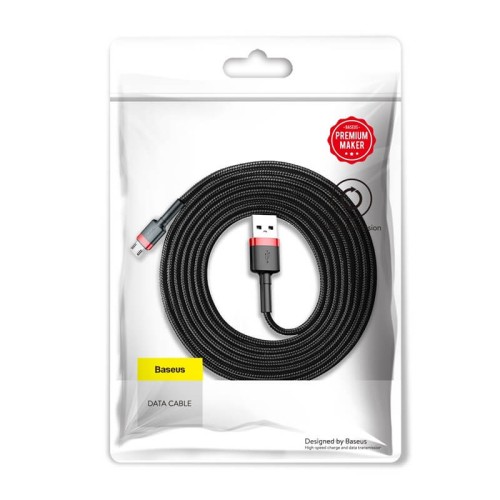 Кабель Micro USB BASEUS cafule |1.5A, 2M| (CAMKLF-CG1) black-red
