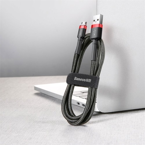 Кабель Micro USB BASEUS cafule |1.5A, 2M| (CAMKLF-CG1) black-red