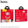 Кабель HOCO Micro USB Silicone X21 Plus |1m, 2.4A| black-white