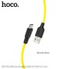 Кабель HOCO Micro USB Silicone X21 Plus |1m, 2.4A| black-blue