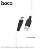 Кабель HOCO Micro USB Silicone X21 Plus |1m, 2.4A| black-blue