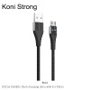 Кабель Micro USB Koni Strong Nobility flash charging KS11m |1.2m, 2.4A| black