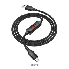 Кабель Hoco Micro USB Central Control Timing S13 |1.2M, 2.4A| black